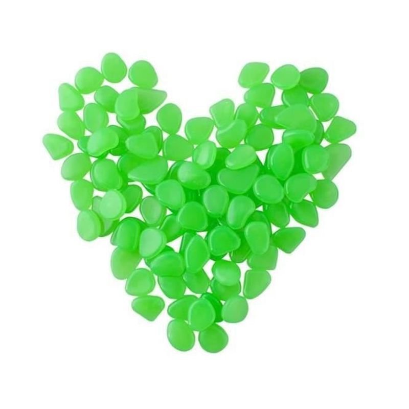 Casa si Gradina - Gradina si terasa - Mobilier exterior - Accesorii pentru gradina - Pietre de gradina, fosforescente, verzi, set 100 buc, 2/3 cm - Infinity.ro