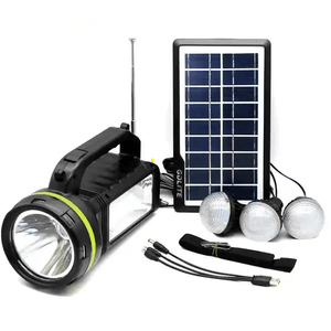 Lanterna solara cu 3 becuri incarcare telefon radio mp3 boxa bluetooth lampa panou solar