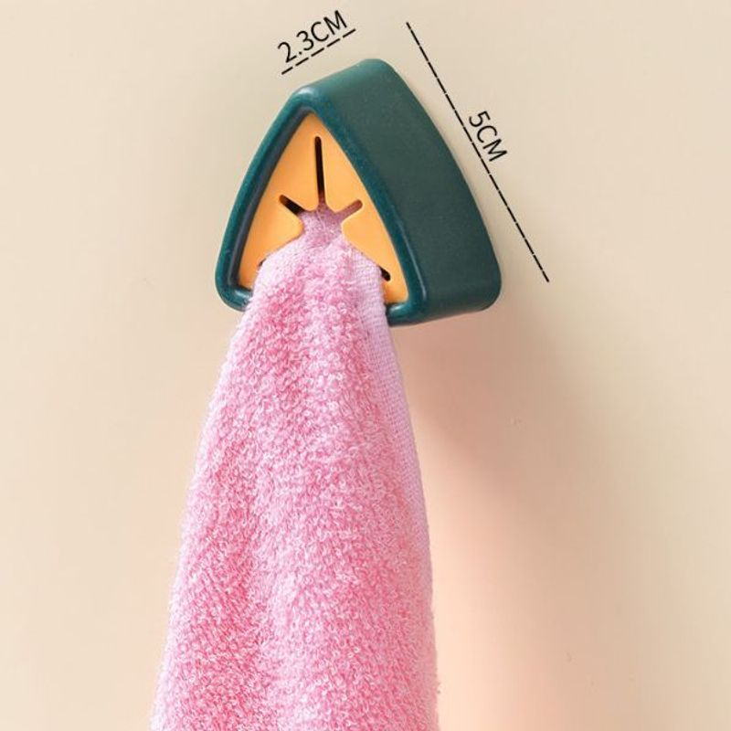 Casa si Gradina - Mobilier - Organizare si depozitare - Cuiere - Suport autoadeziv mercaton pentru prosoape, plastic, tip agatatoare, impermeabil, montaj pe perete, 5 x 2.3 cm, verde - Infinity.ro