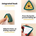 Casa si Gradina - Mobilier - Organizare si depozitare - Cuiere - Suport autoadeziv mercaton pentru prosoape, plastic, tip agatatoare, impermeabil, montaj pe perete, 5 x 2.3 cm, verde - Infinity.ro