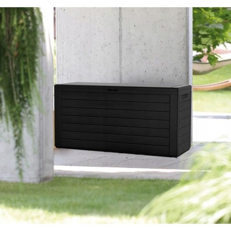 Casa si Gradina - Gradina si terasa - Mobilier exterior - Dulapuri si lazi depozitare exterior - Lada depozitare de gradina, antracit, 116x44x55 cm, woodenbox - Infinity.ro
