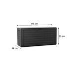 Casa si Gradina - Gradina si terasa - Mobilier exterior - Dulapuri si lazi depozitare exterior - Lada depozitare de gradina, antracit, 116x44x55 cm, woodenbox - Infinity.ro