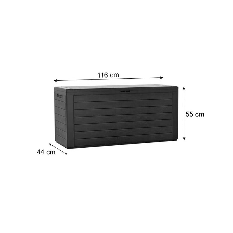 Casa si Gradina - Gradina si terasa - Mobilier exterior - Dulapuri si lazi depozitare exterior - Lada depozitare de gradina, antracit, 116x44x55 cm, woodenbox - Infinity.ro