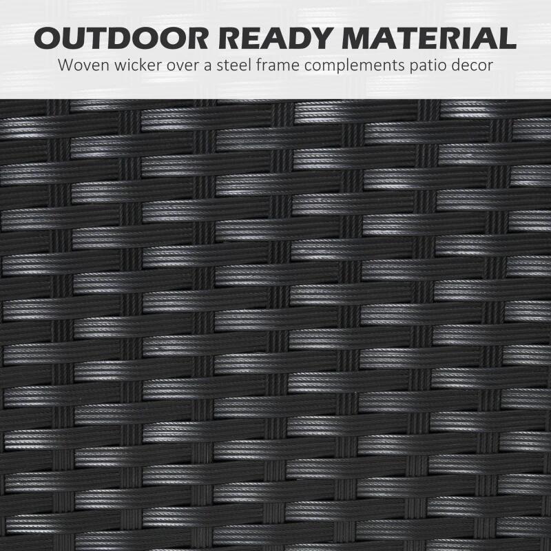 Casa si Gradina - Gradina si terasa - Mobilier exterior - Seturi mobila gradina - Set mobilier gradina/terasa, negru si bej, ratan sintetic, 1 masa, 6 scaune, lynna - Infinity.ro