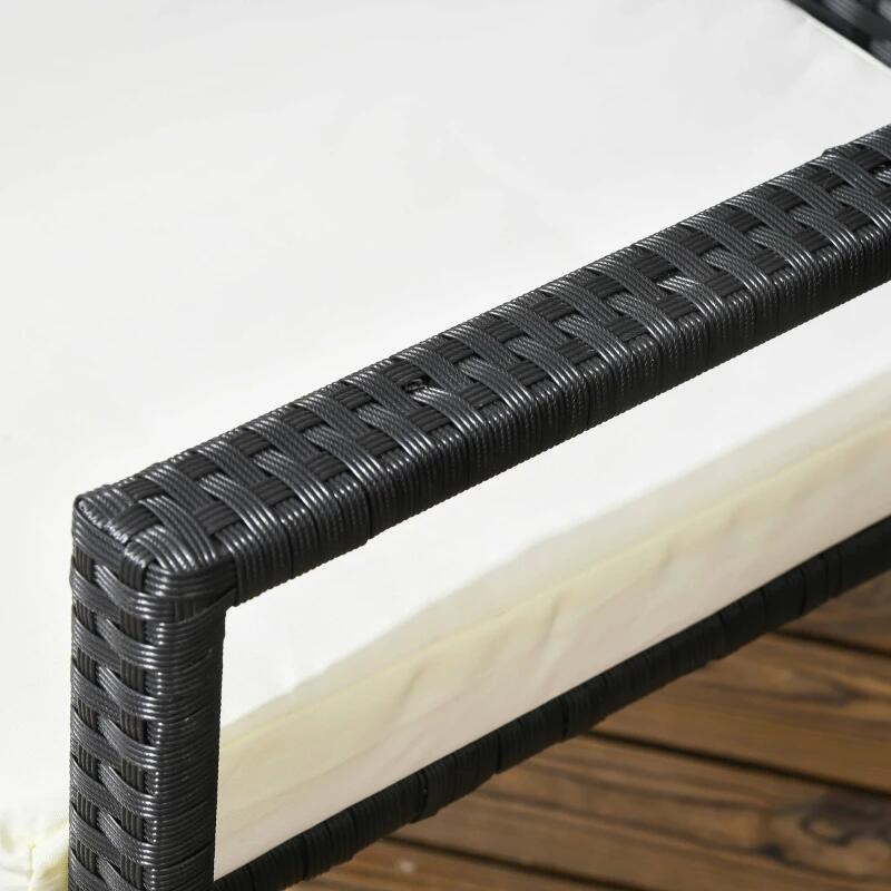 Casa si Gradina - Gradina si terasa - Mobilier exterior - Seturi mobila gradina - Set mobilier gradina/terasa, negru si bej, ratan sintetic, 1 masa, 6 scaune, lynna - Infinity.ro