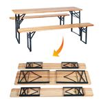 Casa si Gradina - Gradina si terasa - Mobilier exterior - Seturi mobila gradina - Set mobilier gradina/terasa, pliabil, 1 masa, 2 banci, 175 cm, dortmund - Infinity.ro