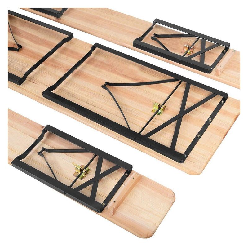 Casa si Gradina - Gradina si terasa - Mobilier exterior - Seturi mobila gradina - Set mobilier gradina/terasa, pliabil, 1 masa, 2 banci, 175 cm, dortmund - Infinity.ro