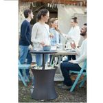 Casa si Gradina - Gradina si terasa - Mobilier exterior - Mese gradina - Masa/bar, ratan sintetic, inaltime reglabila, cu container gheata, maro, 49x57/82 cm - Infinity.ro