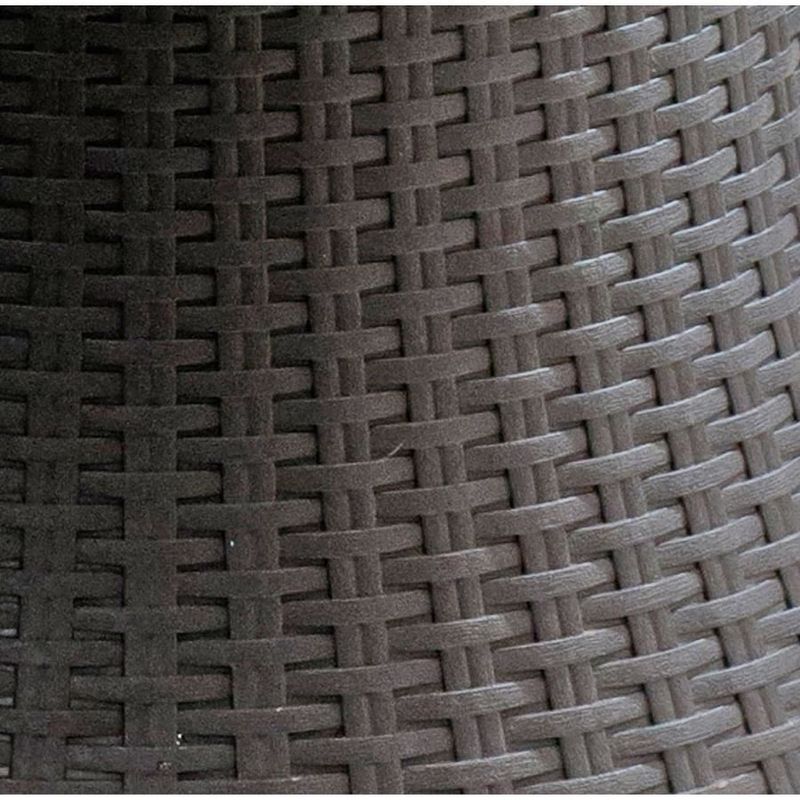 Casa si Gradina - Gradina si terasa - Mobilier exterior - Mese gradina - Masa/bar, ratan sintetic, inaltime reglabila, cu container gheata, maro, 49x57/82 cm - Infinity.ro