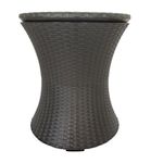 Casa si Gradina - Gradina si terasa - Mobilier exterior - Mese gradina - Masa/bar, ratan sintetic, inaltime reglabila, cu container gheata, maro, 49x57/82 cm - Infinity.ro