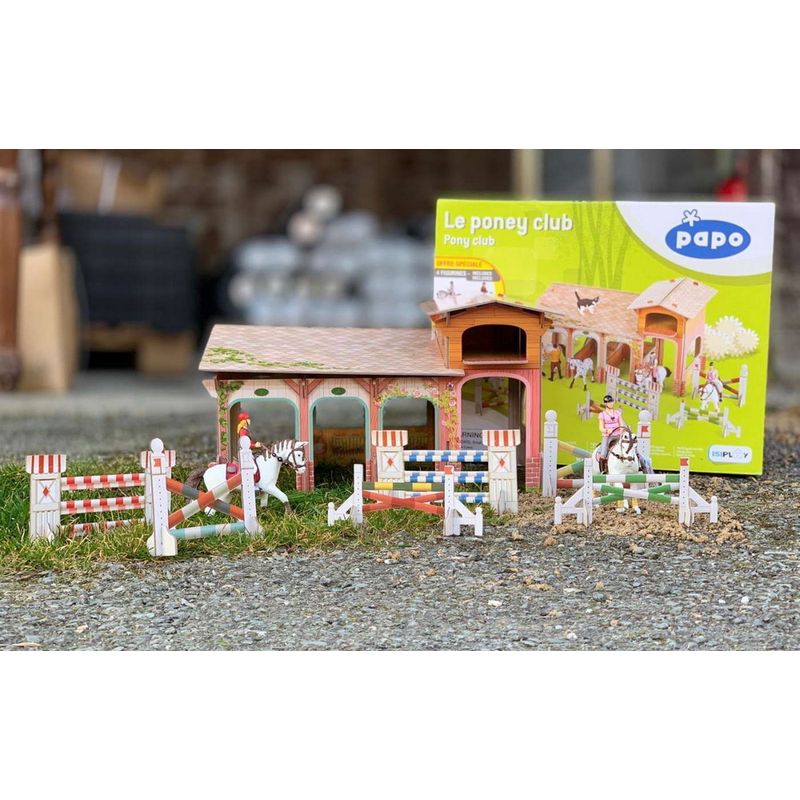 Jucarii, Copii si Bebe - Jucarii si jocuri - Figurine - Papo figurina set poney club-boxa carton+4 figurine - Infinity.ro