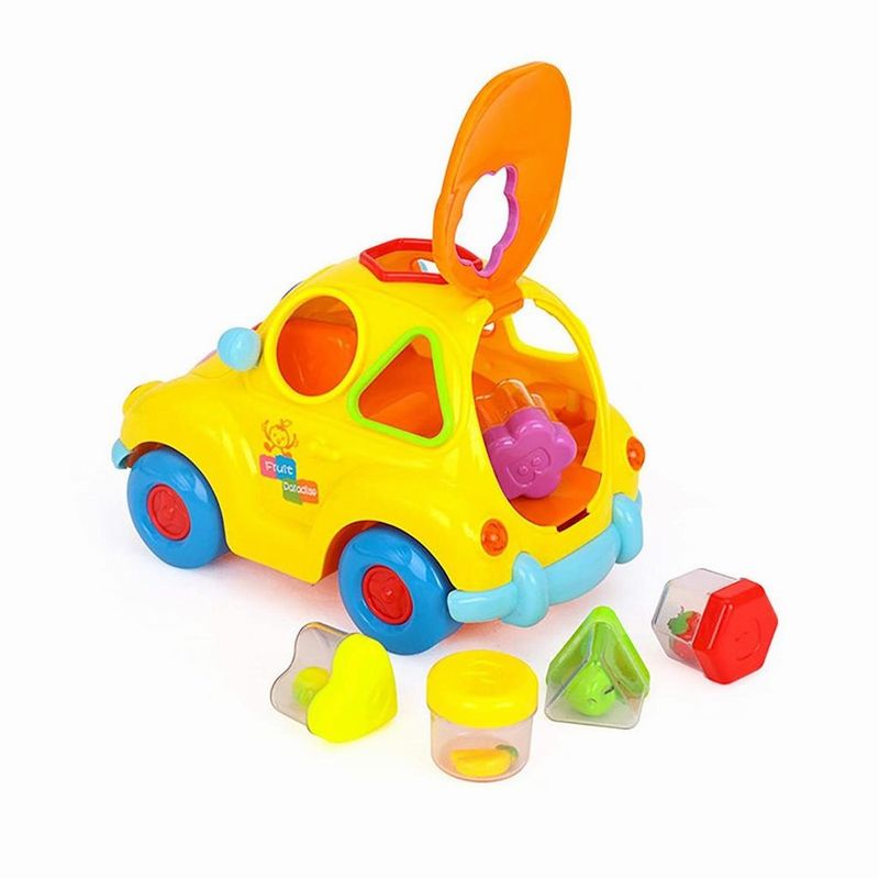 Jucarii, Copii si Bebe - Jucarii si jocuri - Jucarii bebelusi - Jucarii interactive bebelusi - Masinuta fructelor cu forme sunete si lumini - Infinity.ro