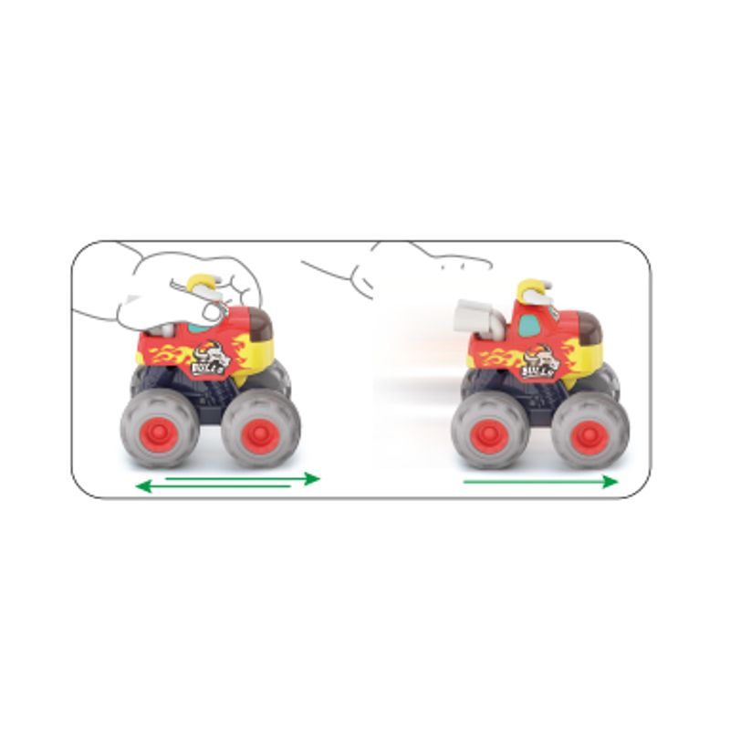 Jucarii, Copii si Bebe - Jucarii si jocuri - Jucarii bebelusi - Jucarii interactive bebelusi - Masinuta bebe monster truck taurasul cel furios - Infinity.ro