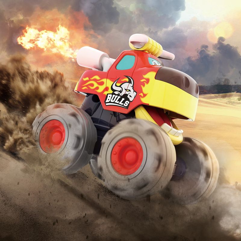 Jucarii, Copii si Bebe - Jucarii si jocuri - Jucarii bebelusi - Jucarii interactive bebelusi - Masinuta bebe monster truck taurasul cel furios - Infinity.ro