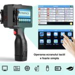 PC, gaming si accesorii - Imprimante, scanere & consumabile - Imprimante - Imprimante termice - Imprimanta de mana portabila, potrivit pentru suprafete multiple, coduri de bare, dimensiuni inaltime imprimare 2-12.7mm - Infinity.ro