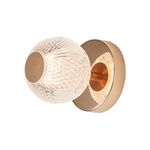 Casa si Gradina - Corpuri si surse de iluminat - Plafoniere, aplice si spoturi - Aplica Braytron BR-BV01-00013, 1xG9, auriu+ transparent - Infinity.ro