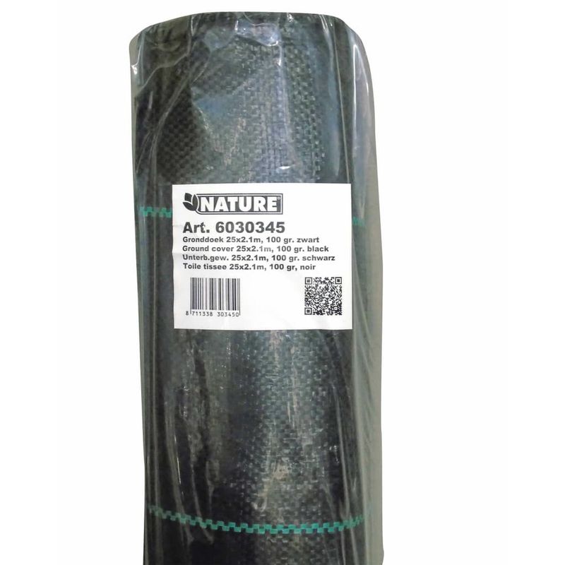 Casa si Gradina - Gradinarit si plante - Sere si solarii - Nature Folie antiburuieni pentru sol, negru, 2,1x25 m - Infinity.ro