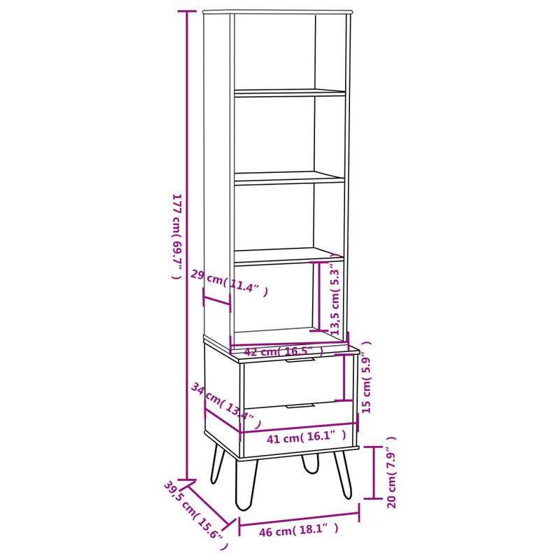 Casa si Gradina - Mobilier - Biblioteci si rafturi - Biblioteci - Biblioteca New York, gri, lemn masiv de pin - Infinity.ro