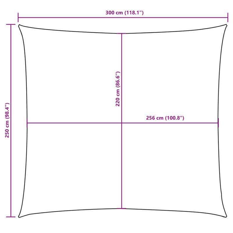 Casa si Gradina - Gradina si terasa - Umbrele si pavilioane - Umbrele - Panza parasolar albastru 2,5x3 m tesatura oxford dreptunghiular - Infinity.ro