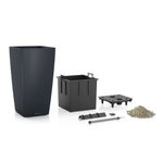 Casa si Gradina - Gradinarit si plante - Plante si ghivece - Ghivece si suporturi - LECHUZA Jardiniera CUBICO Color 22 ALL-IN-ONE, ardezie - Infinity.ro