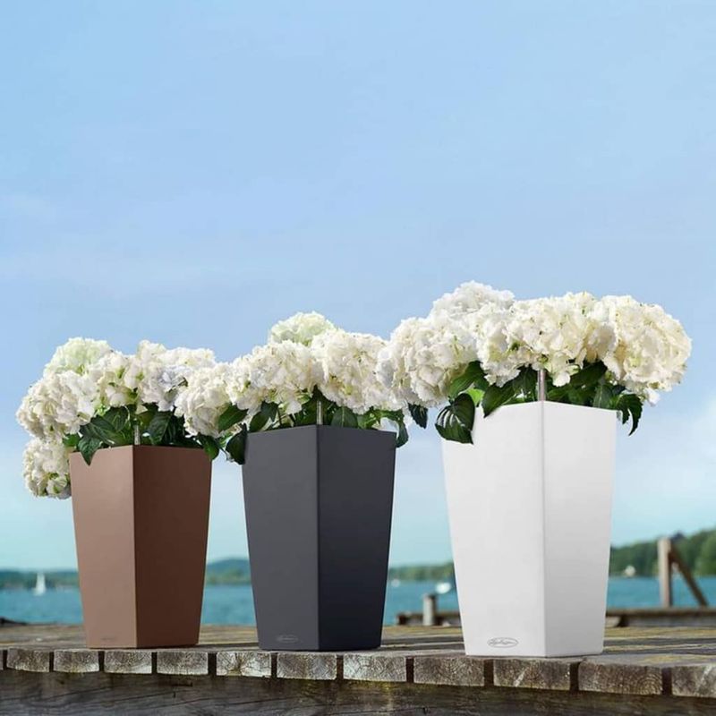 Casa si Gradina - Gradinarit si plante - Plante si ghivece - Ghivece si suporturi - LECHUZA Jardiniera CUBICO Color 22 ALL-IN-ONE, ardezie - Infinity.ro