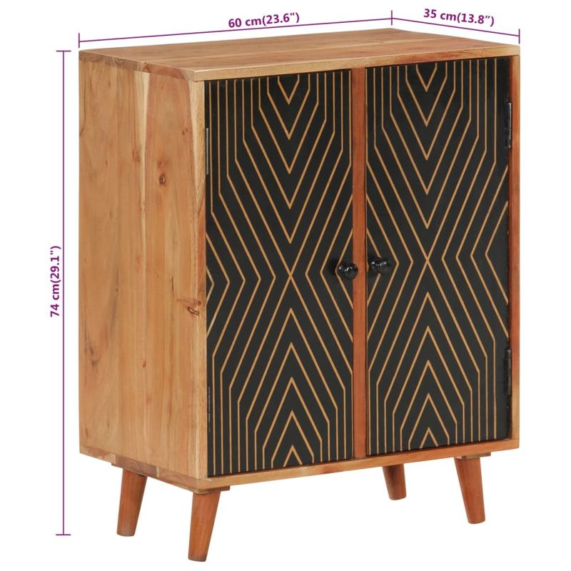 Casa si Gradina - Mobilier - Comode si corpuri - Comode - Servanta, 60x35x74 cm, lemn masiv de acacia - Infinity.ro