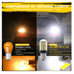 Auto si Moto - Electrice auto - Iluminare si semnalizare - Becuri auto - Set 2 Becuri LED pentru Marsarier lumina Alb Rece 6000 K Alb Pur P21W BA15S 144 SMD - Infinity.ro