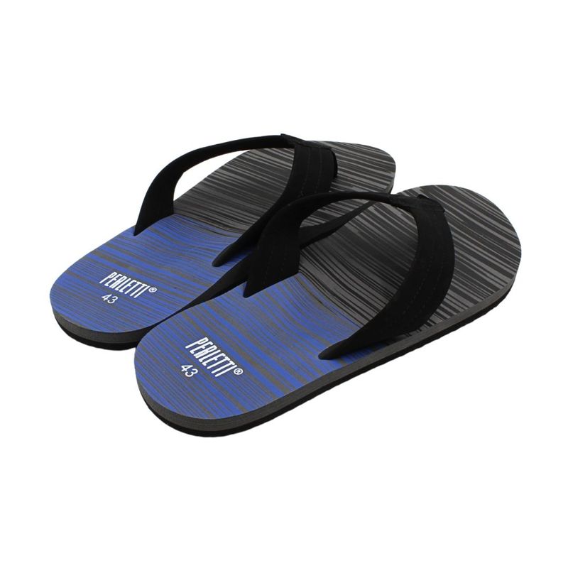 Fashion, accesorii si bijuterii - Barbati - Incaltaminte barbati - Slapi si papuci barbati - Slapi flip-flop barbati, Perletti, negru cu albastru, 41 EU - Infinity.ro