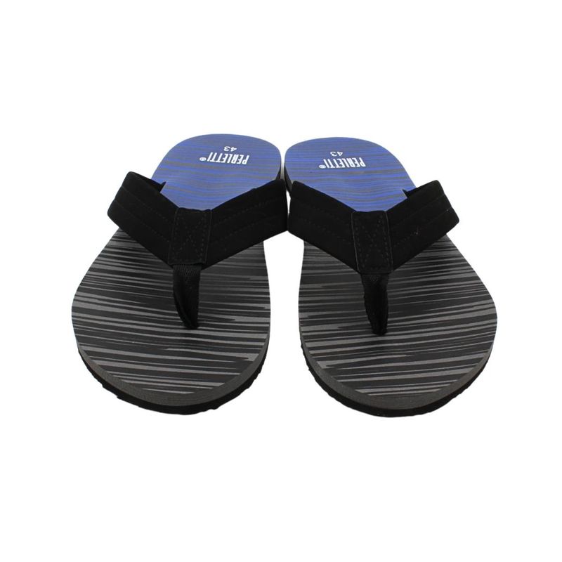 Fashion, accesorii si bijuterii - Barbati - Incaltaminte barbati - Slapi si papuci barbati - Slapi flip-flop barbati, Perletti, negru cu albastru, 41 EU - Infinity.ro