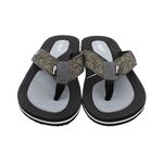 Fashion, accesorii si bijuterii - Barbati - Incaltaminte barbati - Slapi si papuci barbati - Slapi flip-flop barbati, Perletti, negru cu gri, 41 EU - Infinity.ro