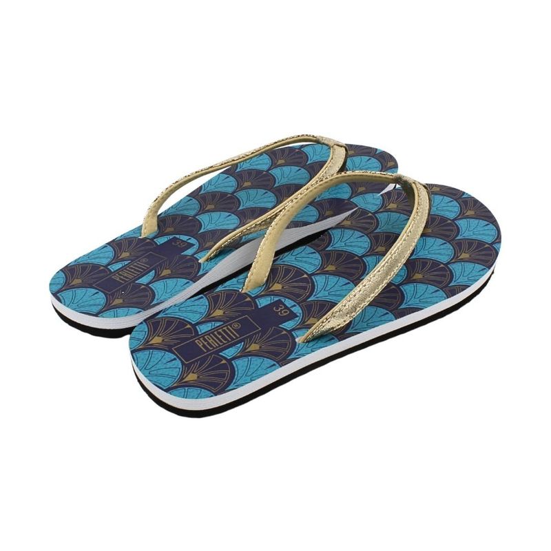 Fashion, accesorii si bijuterii - Femei - Incaltaminte femei - Slapi si papuci femei - Slapi flip-flops pentru femei, Perletti, model fantasia, 38 EU - Infinity.ro