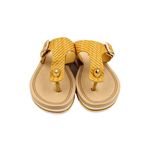 Fashion, accesorii si bijuterii - Femei - Incaltaminte femei - Slapi si papuci femei - Papuci de Dama Perletti – Wedge Flip-Flop 4cm, cu platforma si textura impletita, 38 EU - Infinity.ro