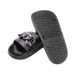 Fashion, accesorii si bijuterii - Femei - Incaltaminte femei - Slapi si papuci femei - Papuci de dama, cu lant decorativ oversized, Perletti, 36 EU - Infinity.ro