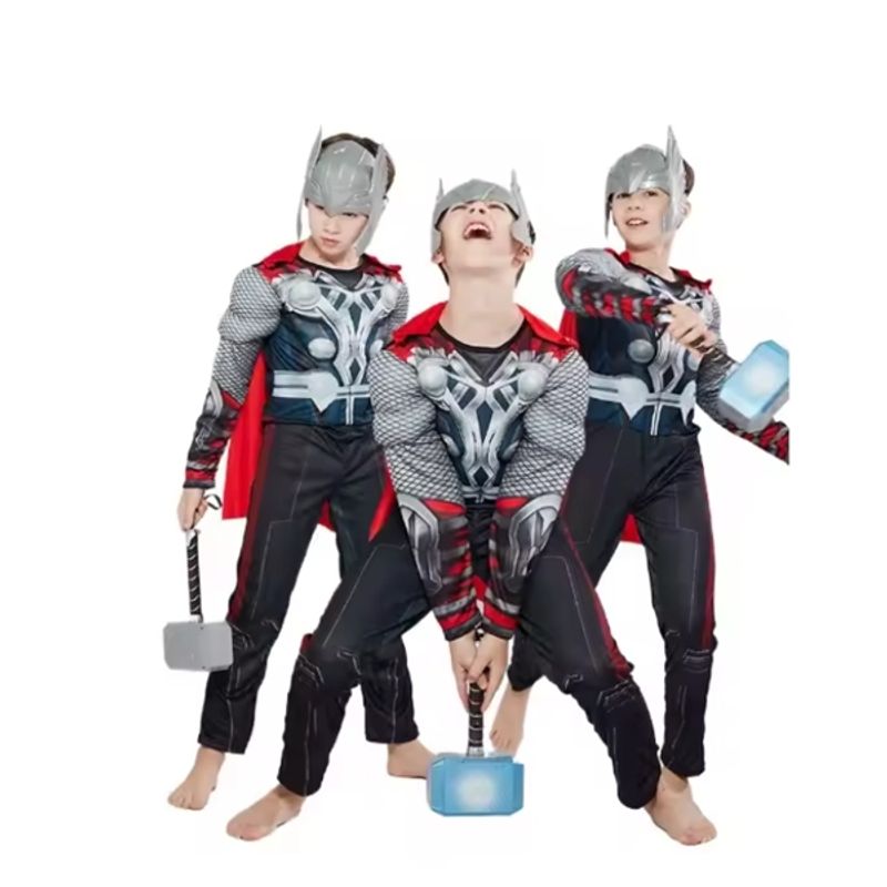 Jucarii, Copii si Bebe - Jucarii si jocuri - Jucarii de rol - Masti si costume copii - Costum Thor, Halloween, Carnaval, 5-7 ani, 110-120 cm - Infinity.ro