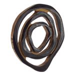 Casa si Gradina - Decoratiuni - Decoratiuni perete - Decoratiune de perete din lemn negru si natur Lenwood Ã˜ 70  - 75 cm x 5 cm - Infinity.ro