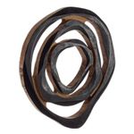 Casa si Gradina - Decoratiuni - Decoratiuni perete - Decoratiune de perete din lemn negru si natur Lenwood Ã˜ 70  - 75 cm x 5 cm - Infinity.ro