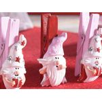 Casa si Gradina - Decoratiuni - Decoratiuni de sezon - Set 24 decoratiuni Mos Craciun cu clips 2.5x4.5 cm - Infinity.ro