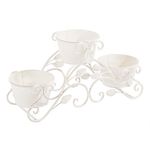 Casa si Gradina - Decoratiuni - Obiecte decorative - Plante artificiale - Suport flori alb antichizat Emily 61x20x30 cm - Infinity.ro