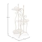 Casa si Gradina - Gradinarit si plante - Plante si ghivece - Ghivece si suporturi - Suport flori otel alb patinat Emily 32x29x80 cm - Infinity.ro