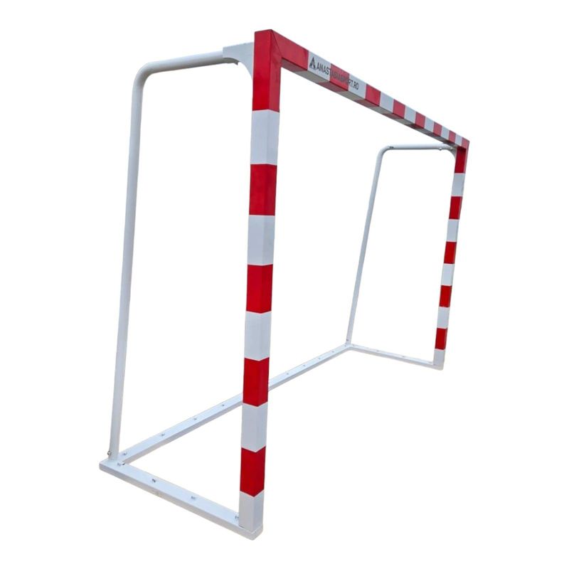 Sport si Outdoor - Sporturi de echipa - Handbal - Poarta handbal Anastasia Sport V2 3x2 m aluminiu, profil 80x80 mm, alb cu rosu - Infinity.ro