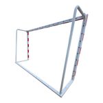 Sport si Outdoor - Sporturi de echipa - Handbal - Poarta handbal Anastasia Sport V2 3x2 m aluminiu, profil 80x80 mm, alb cu rosu - Infinity.ro