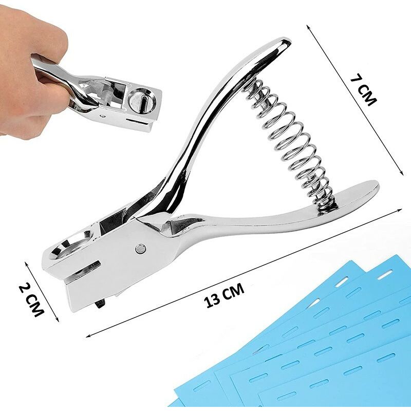 Carti si Birotica - Birotica - Accesorii de birou - Capsatoare si perforatoare - Perforator pentru carduri, etichete, tip cleste, gaura 13x3 mm, metalic - Infinity.ro