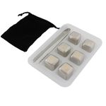 Casa si Gradina - Bucatarie si vesela - Accesorii bar - Forme cuburi de gheata - Set 6 cuburi din inox pentru racire bauturi - Infinity.ro