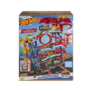 Hot wheels city super garajul