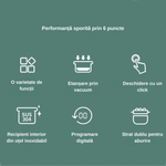 Casa si Gradina - Bucatarie si vesela - Organizare si depozitare bucatarie - Cutii alimentare - Cutie de Pranz Electrica LUDORA®, Functie de Incalzit si Gatit la Abur, 4 Containere Iterioare Detasabile, Capacitate 2L - Infinity.ro