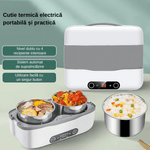 Casa si Gradina - Bucatarie si vesela - Organizare si depozitare bucatarie - Cutii alimentare - Cutie de Pranz Electrica LUDORA®, Functie de Incalzit si Gatit la Abur, 4 Containere Iterioare Detasabile, Capacitate 2L - Infinity.ro