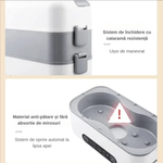 Casa si Gradina - Bucatarie si vesela - Organizare si depozitare bucatarie - Cutii alimentare - Cutie de Pranz Electrica LUDORA®, Functie de Incalzit si Gatit la Abur, 4 Containere Iterioare Detasabile, Capacitate 2L - Infinity.ro