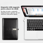 Carti si Birotica - Papetarie - Agende si calendare - Agende si carnete - Set Agenda Inteligenta Premium LUDORA®, Pix Business si Termos, Incarcare Wireless, Baterie Externa Incorporata 8000mAh - Infinity.ro