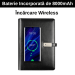 Carti si Birotica - Papetarie - Agende si calendare - Agende si carnete - Set Agenda Inteligenta Premium LUDORA®, Pix Business si Termos, Incarcare Wireless, Baterie Externa Incorporata 8000mAh - Infinity.ro