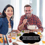 Casa si Gradina - Bucatarie si vesela - Vesela si tacamuri - Tacamuri si seturi - Set 2 Bete Chinezesti Traditionale, LUDORA®, Pentru Mancat, Din Otel Inoxidabil, Rezistente la Spalare - Infinity.ro